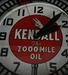 Kendall "The 2000 Mile Oil" Neon Spinner Clock