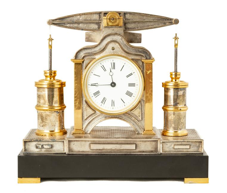 Guilmet Beam Engine French Industrial Clock