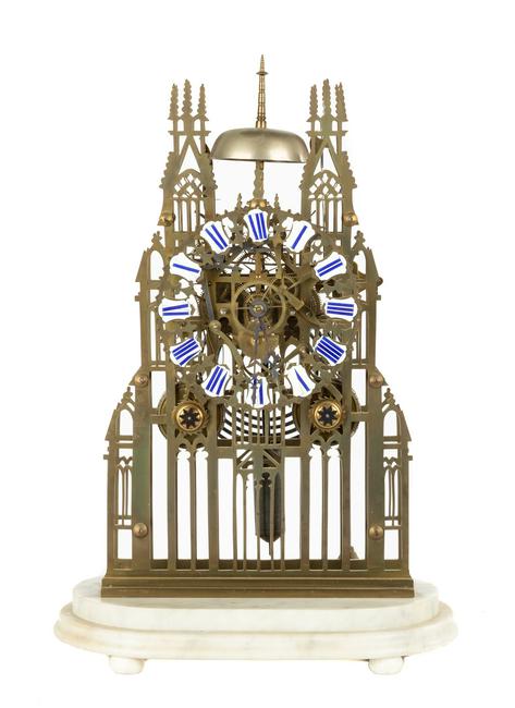 English Gothic Skeleton Clock