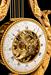 French Gilt Bronze and Marble Lyre-Form Clock