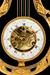 French Gilt Bronze and Marble Lyre-Form Clock