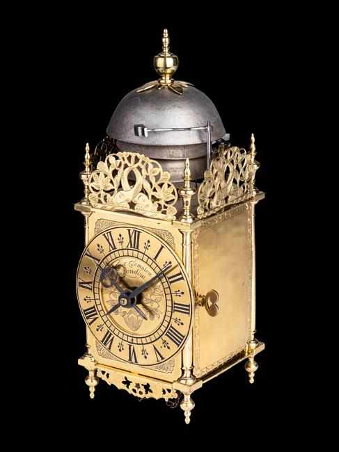 English Brass Lantern Clock, with Iron Bracket, Thomas Tompion, Londoni