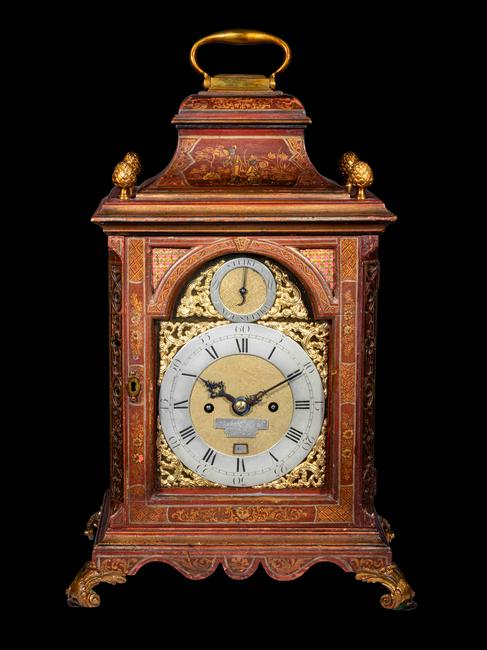 English Lacquered Bracket Clock, Robert Ward