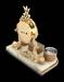 Gilt Metal and Onyx Nautical Desk Clock, with Compass and Barometer