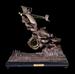 French Cast Metal Aeronautical Clock, After Xavier Raphanel