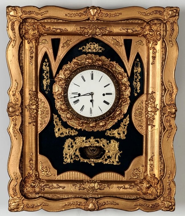 19TH C. MUSICAL PICTURE FRAME CLOCK – FRANZ RZEBITSCHEK