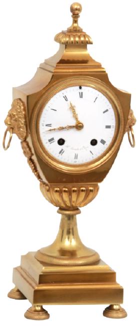 Gilt Bronze Urn Form Mantle Clock