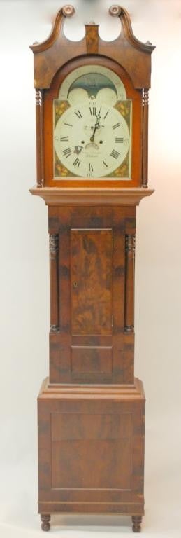 Likely American Mahogany Tall Case Clock