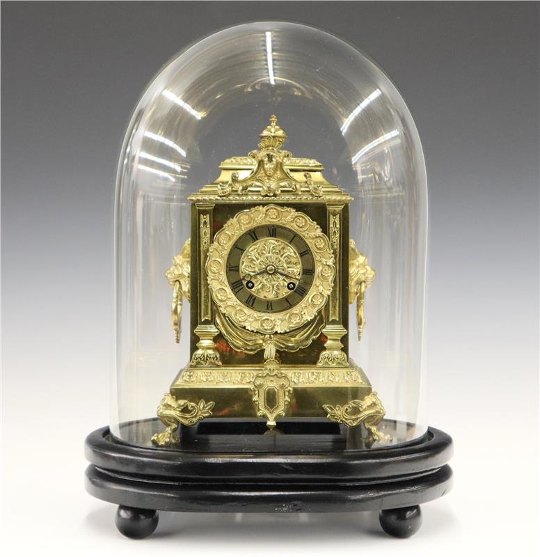 French Brass Table Clock