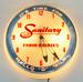 Sanitary Farm Dairies Lighted Clock