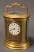 French Gilt Brass Oval Carriage Clock,