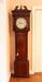 Circa 1800 Flame Mahogany Sheraton Long Case Clock