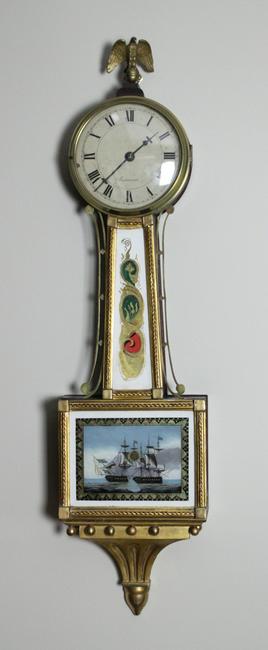 Seward Banjo Clock with Reverse Painted Panel