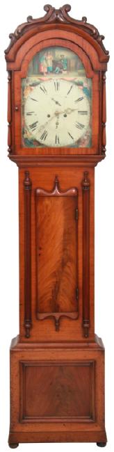 Scottish Mahogany Weight Driven Tall Case Clock