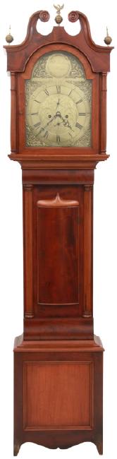 Scottish Mahogany Weight Driven Tall Case Clock