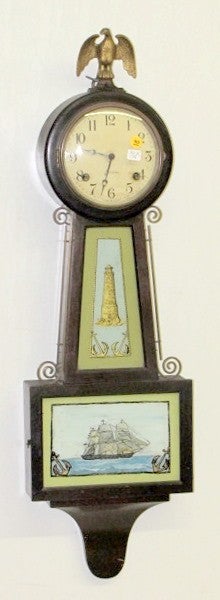 Sessions Banjo Clock w/Eagle Finial