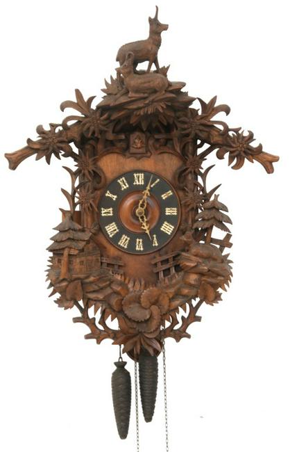 Black Forest Cuckoo Clock with Mountain Goats