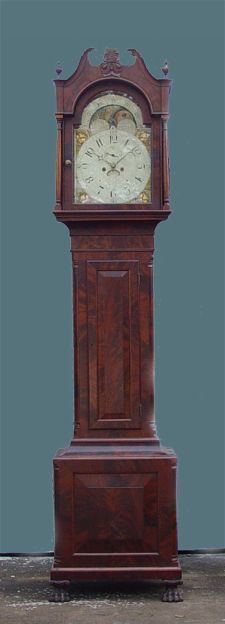 Ca 1830 PA Mahogany Grandfather Clock