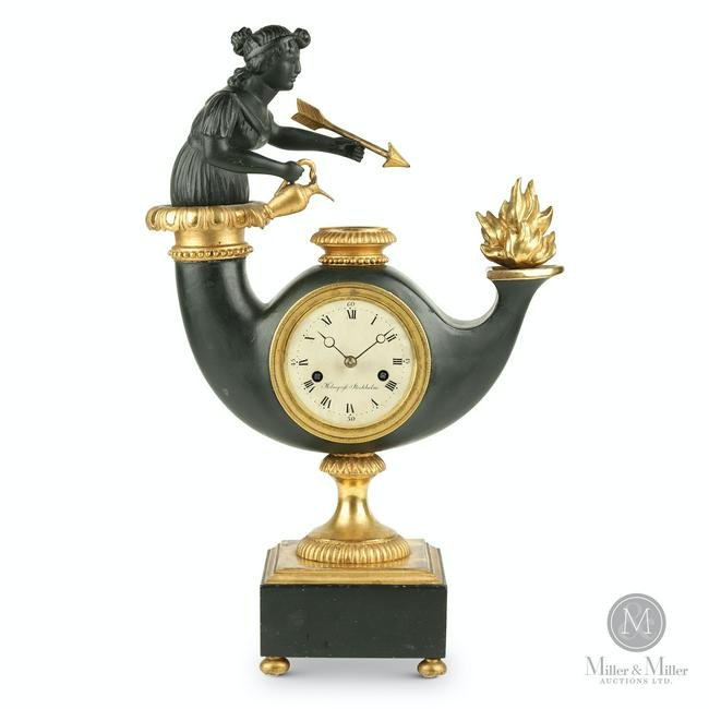 Nils Holmquist, Swedish Empire Figural Clock