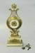 19th Century Dore Bronze Clock With Carrera Marble base