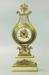 19th Century Dore Bronze Clock With Carrera Marble base