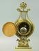 19th Century Dore Bronze Clock With Carrera Marble base