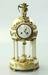 19th Century Dore Bronze And Carrera Marble Clock Set