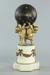 19th century Dore bronze and carrara marble clock set