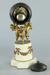 19th century Dore bronze and carrara marble clock set
