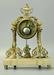 Early 19 C Dore Bronze Clock With Carrara Marble Base