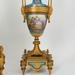 (3 Pc) Antique French Sevres Clock Set