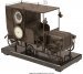 A Car-Form Clock, Barometer on Plinth 12-3/4 x 1
