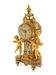 A French Gilt Bronze and Champleve Figural Mantel Clock