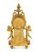A French Gilt Bronze and Champleve Figural Mantel Clock