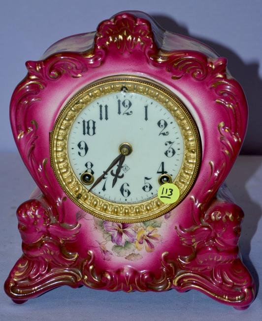 Antique Ansonia Tuxedo China Clock