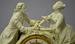 Antique French Parian and Ornate Metal Figural Clock