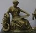 Antique Statue Clock w/ Seated Woman Figure