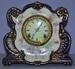 Antique Ansonia "La Somme" Cobalt & Floral China Clock
