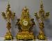 Not Antique Imperial Statue Clock w/ Candelabras