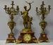 Large Figural Clock w/ Candelabras
