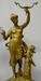 Large Figural Clock w/ Candelabras