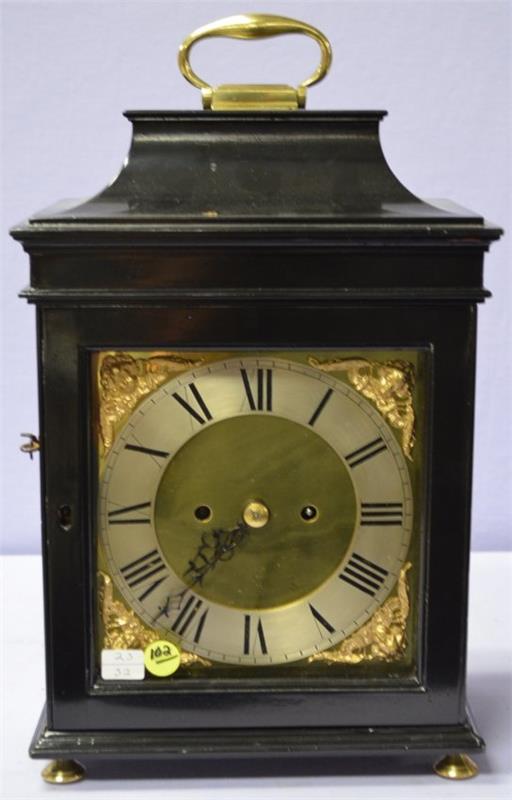 18th Century Ebonized Bracket Clock