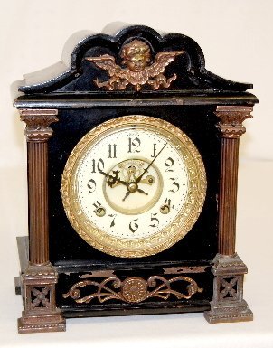 Antique Cast Iron Mantel Clock