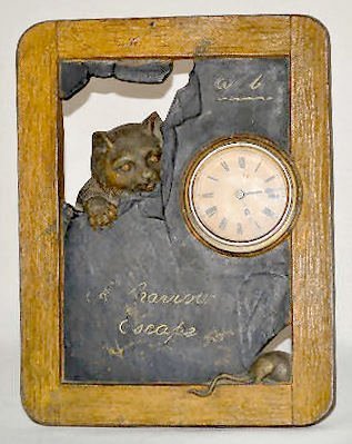 Muller Metal Cat & Mouse Novelty Clock