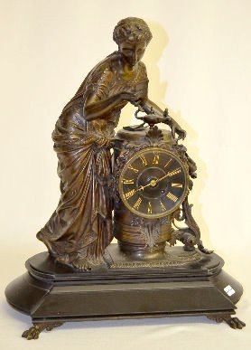 French “d’Avenaux” Lady Statue Clock