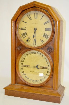 Seth Thomas Parlor #5 Double Dial  Calendar Clock