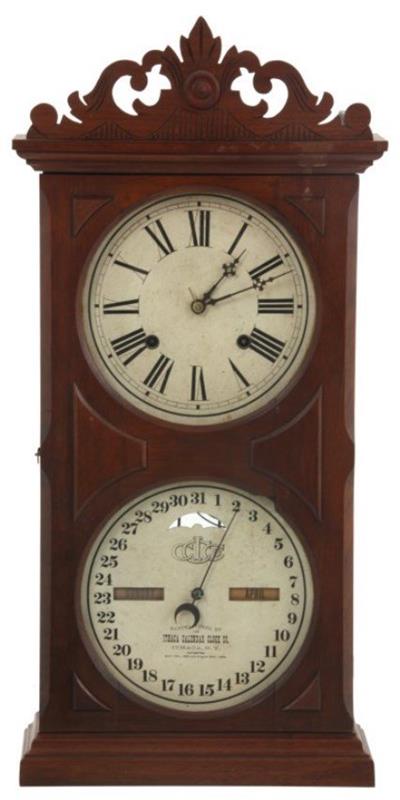 Ithaca No. 10 Double Dial Calendar Clock