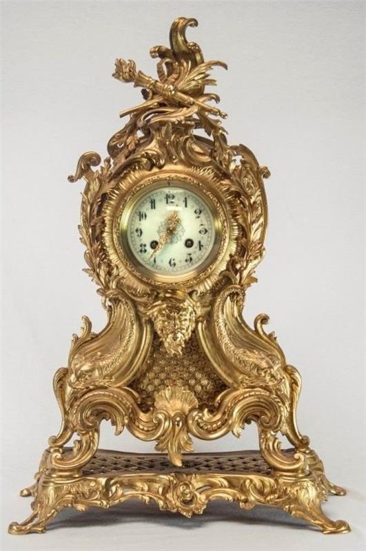 Antique French Rococo Mantle Clock