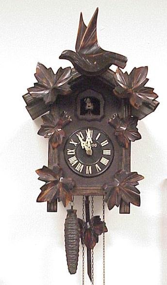 Cuckoo Clock, Dual Weights, 16″ Tall, 10″ W