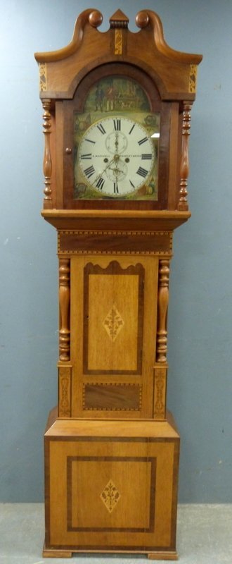 19th century eight day clock by R Marshall of Shortly